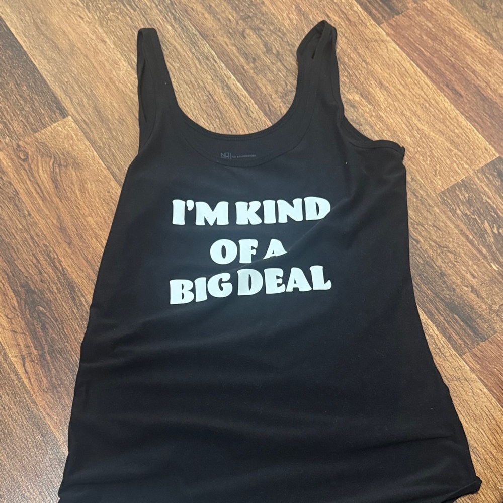 Black Graphic Tank Top